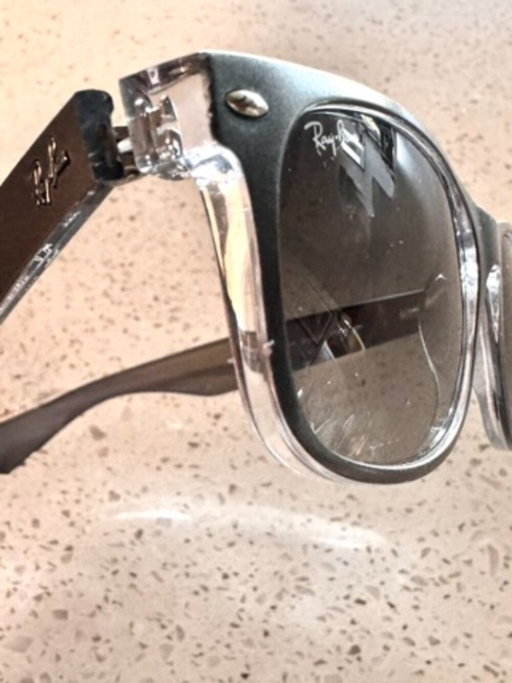 Ray-Ban Sunglasses Matte Grey Unisex - Picture 7 of 7